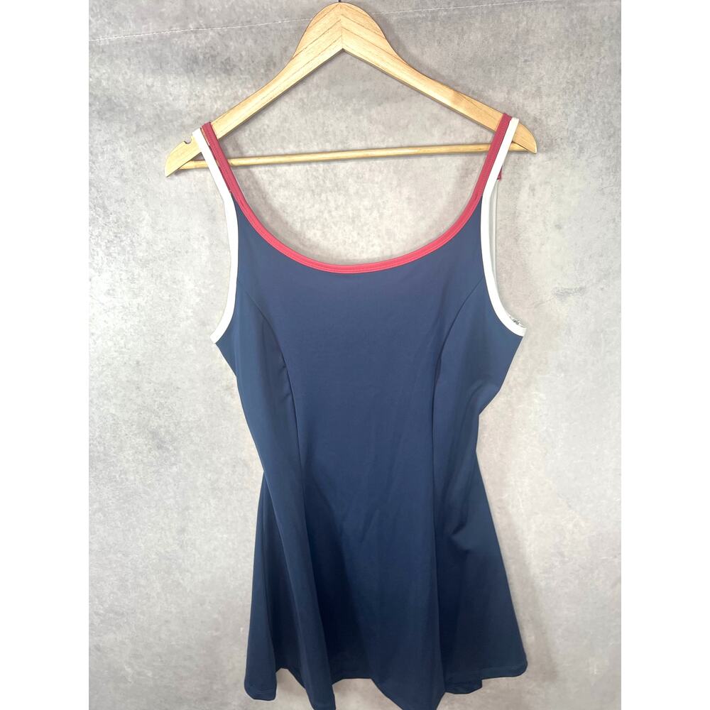 Sincerely Jules Crossover Back Active Dress Navy XL Athleisure